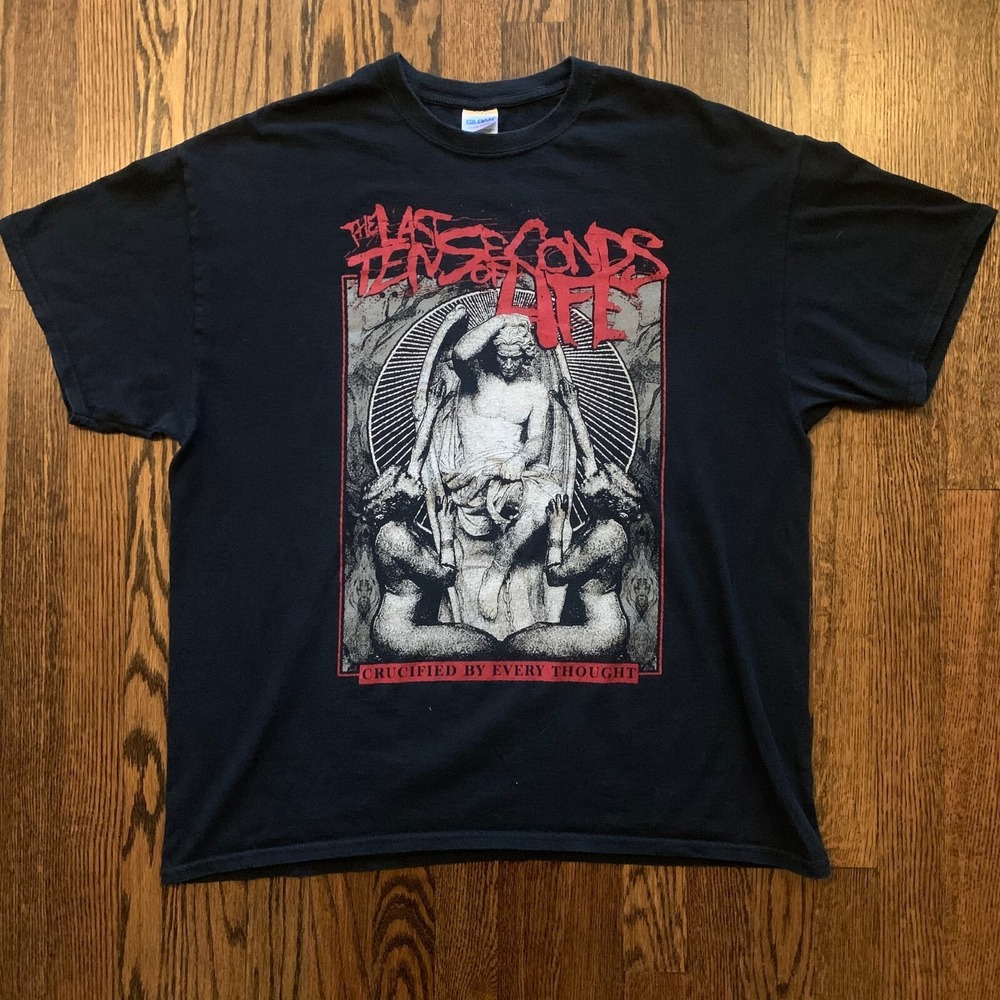 The Last Ten Seconds‎ of Life Band T Shirt Size XL Black Metal Grunge Goth Tee